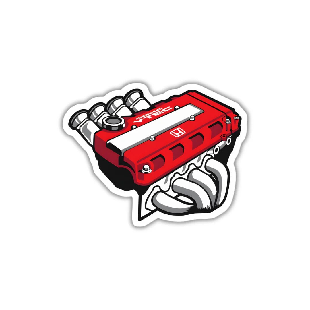 Honda Engine design sticker with crisp high-quality printing, durable finish and zero-residue removal by Drache