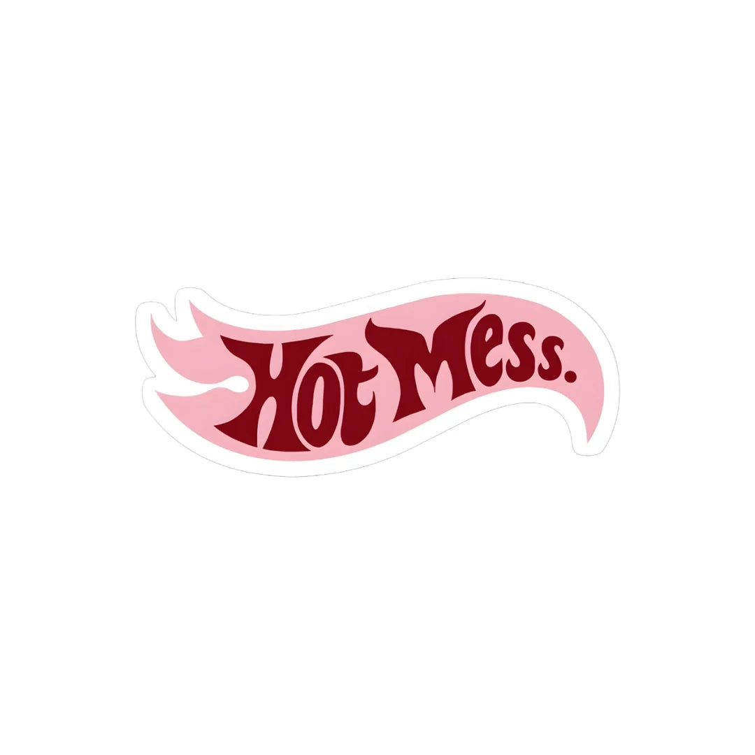 Hotmess design sticker with stylish high-quality printing, durable finish and zero-residue removal by Drache