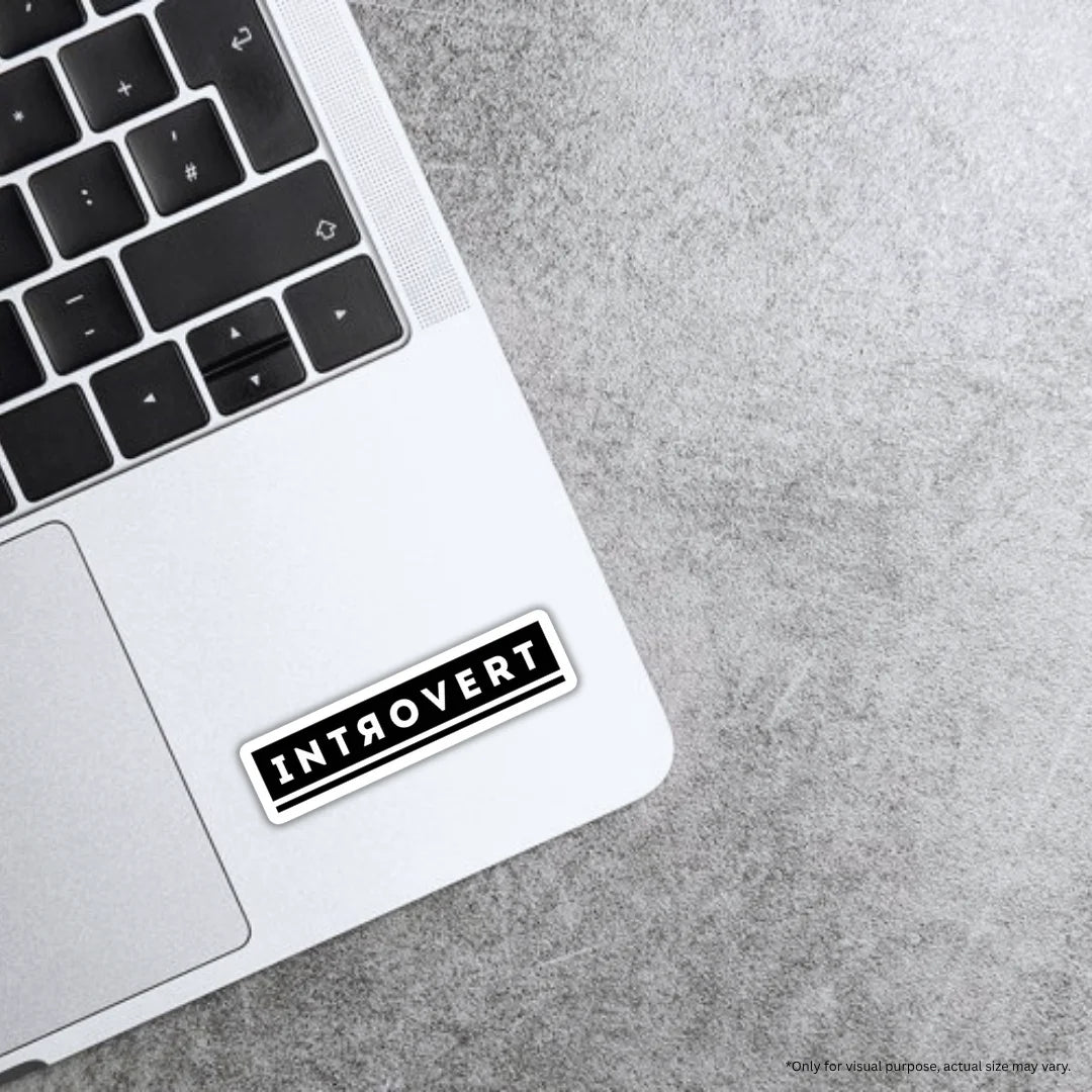 Introvert design sticker with stylish high-quality printing, durable finish and zero-residue removal by Drache