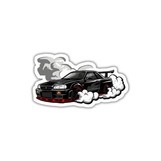 JDM Drift 1 automotive sticker with detailed high-quality printing, durable finish and zero-residue removal by Drache