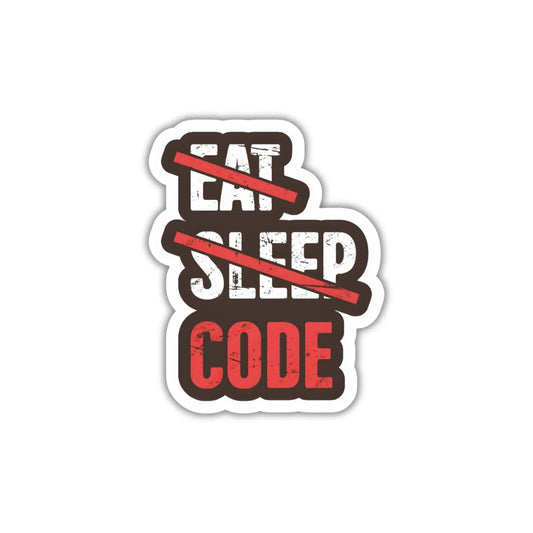Just Code tech sticker with crisp high-quality printing, durable finish and zero-residue removal by Drache