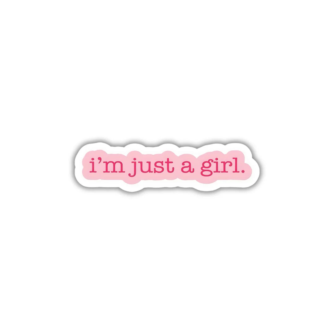 Just a Girl design sticker with stylish high-quality printing, durable finish and zero-residue removal by Drache