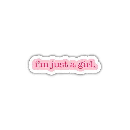 Just a Girl design sticker with stylish high-quality printing, durable finish and zero-residue removal by Drache