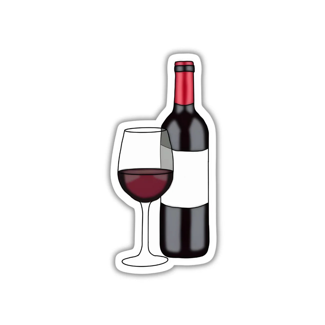 Just a Red Wine design sticker with stylish high-quality printing, durable finish and zero-residue removal by Drache
