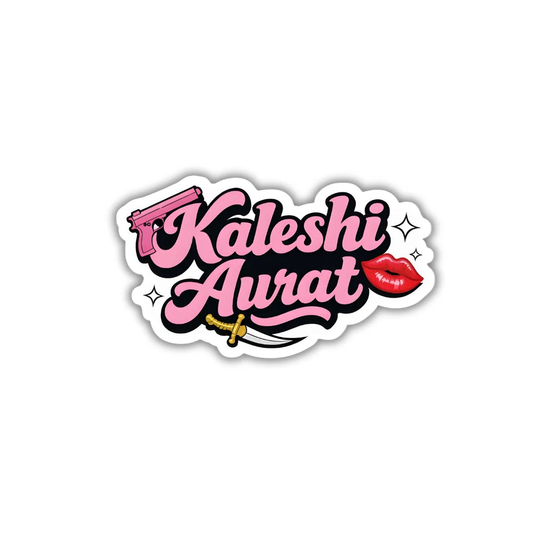 Kaleshi Aurat design sticker with stylish high-quality printing, durable finish and zero-residue removal by Drache