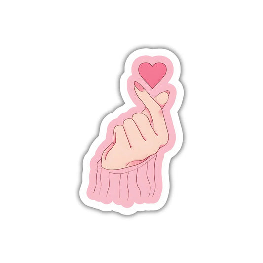 Korean Heart design sticker with stylish high-quality printing, durable finish and zero-residue removal by Drache