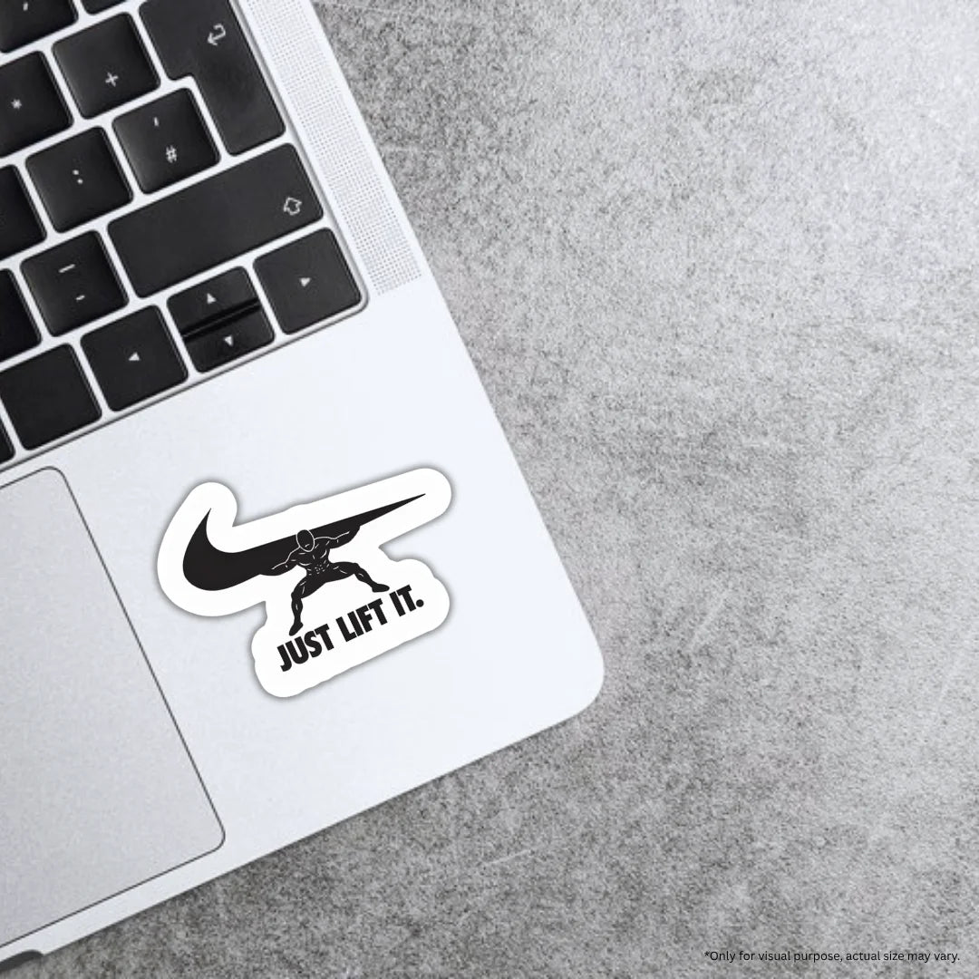 Lift It design sticker with stylish high-quality printing, durable finish and zero-residue removal by Drache