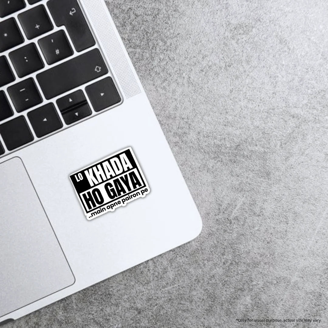 Lo Khada Ho Gaya premium waterproof and scratch-resistant sticker by Drache