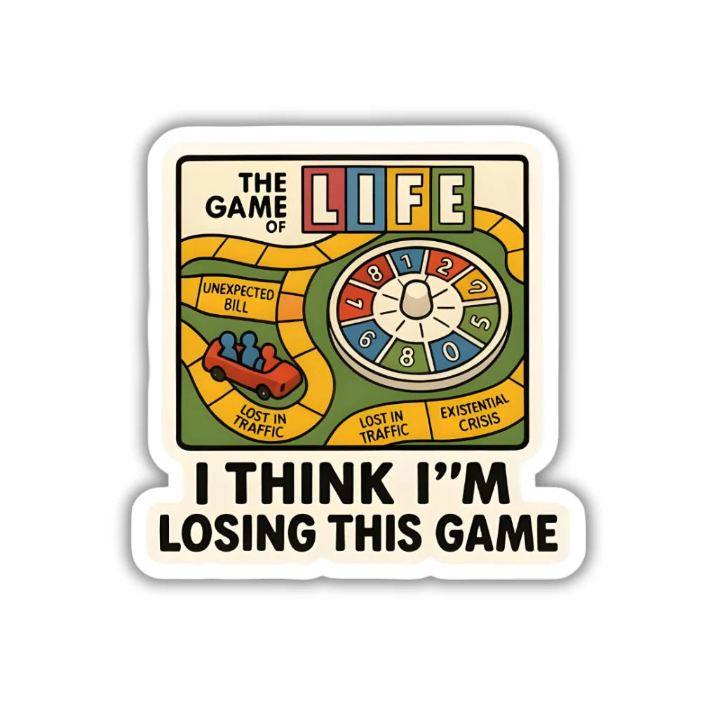 Losing Life design sticker with stylish high-quality printing, durable finish and zero-residue removal by Drache