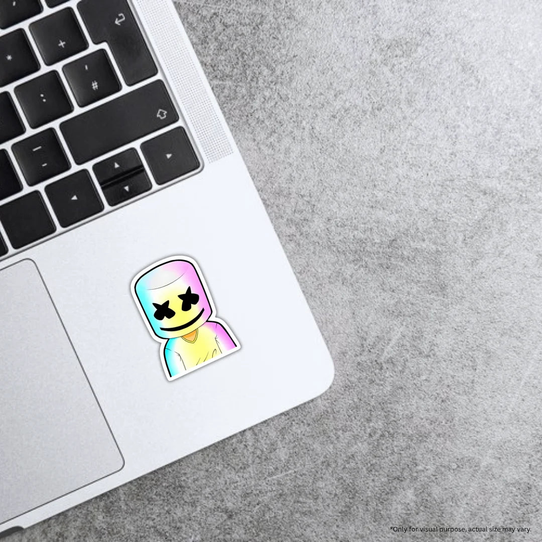 Marshmello Eyes design sticker with stylish high-quality printing, durable finish and zero-residue removal by Drache