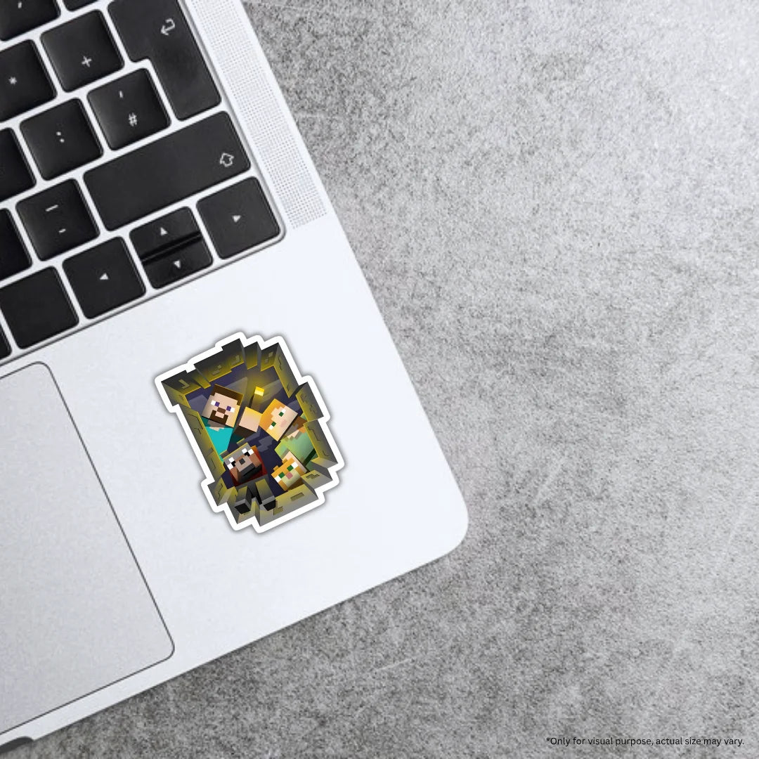 Minecraft Look design sticker with stylish high-quality printing, durable finish and zero-residue removal by Drache