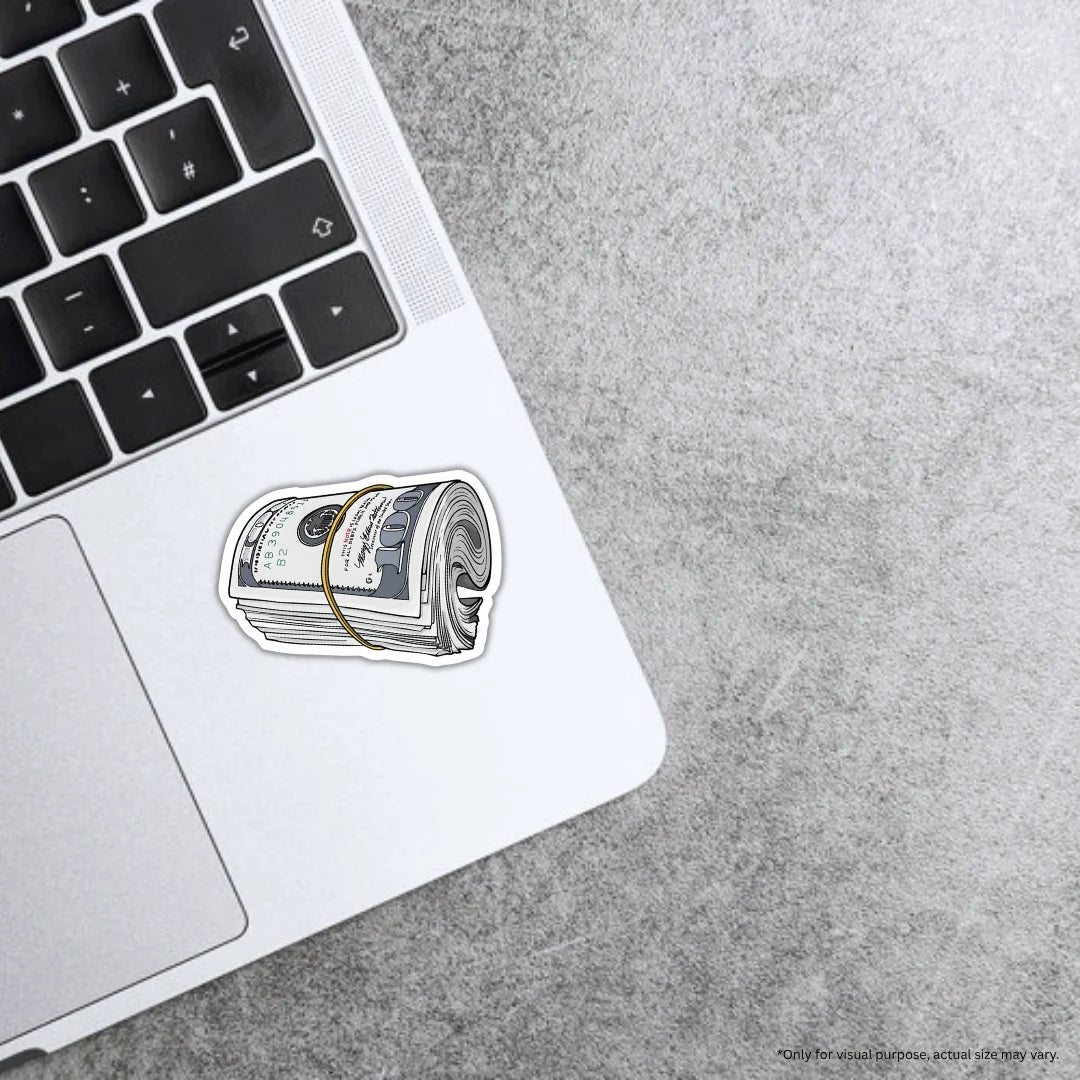 Money Bundle design sticker with stylish high-quality printing, durable finish and zero-residue removal by Drache