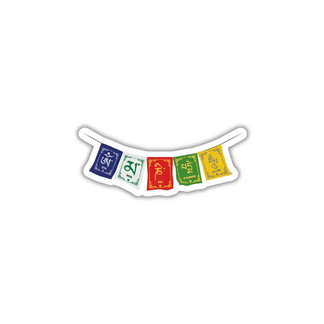 Mountain Flag 2 sticker featuring a scenic mountain and adventure-themed design, premium printing, waterproof quality and scratch-resistant finish
