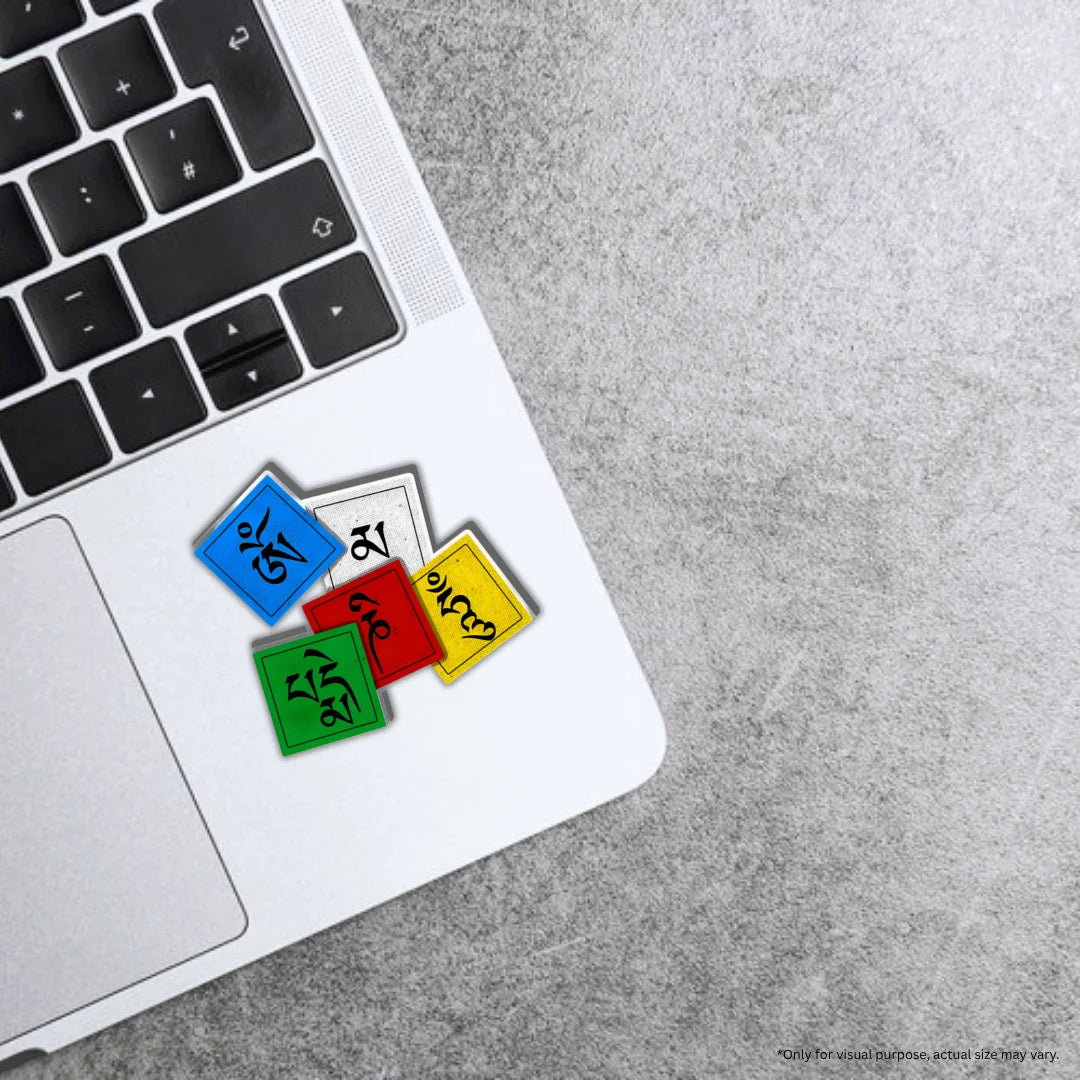 Mountain Flag sticker featuring a scenic mountain and adventure-themed design, premium printing, waterproof quality and scratch-resistant finish