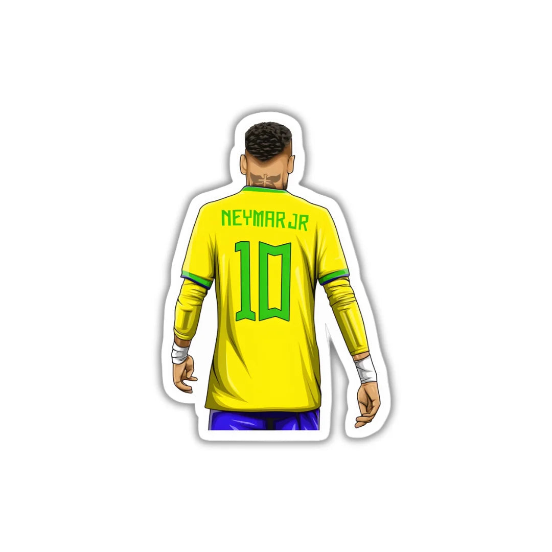 Neymar Jr 10 themed sticker with premium printing, waterproof quality and scratch-resistant finish by Drache