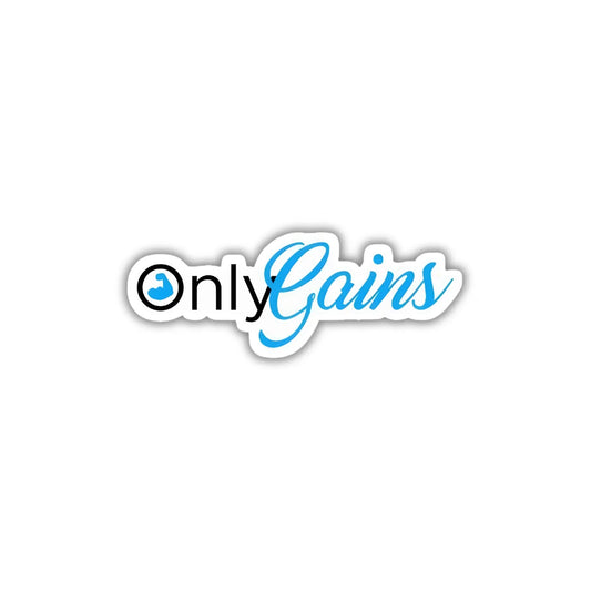 Only Gains design sticker with stylish high-quality printing, durable finish and zero-residue removal by Drache