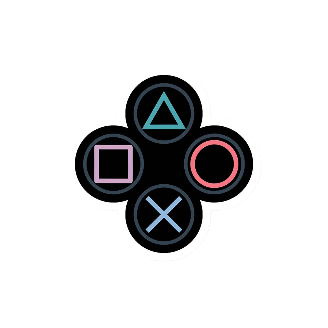 PS Buttons 2 design sticker with stylish high-quality printing, durable finish and zero-residue removal by Drache