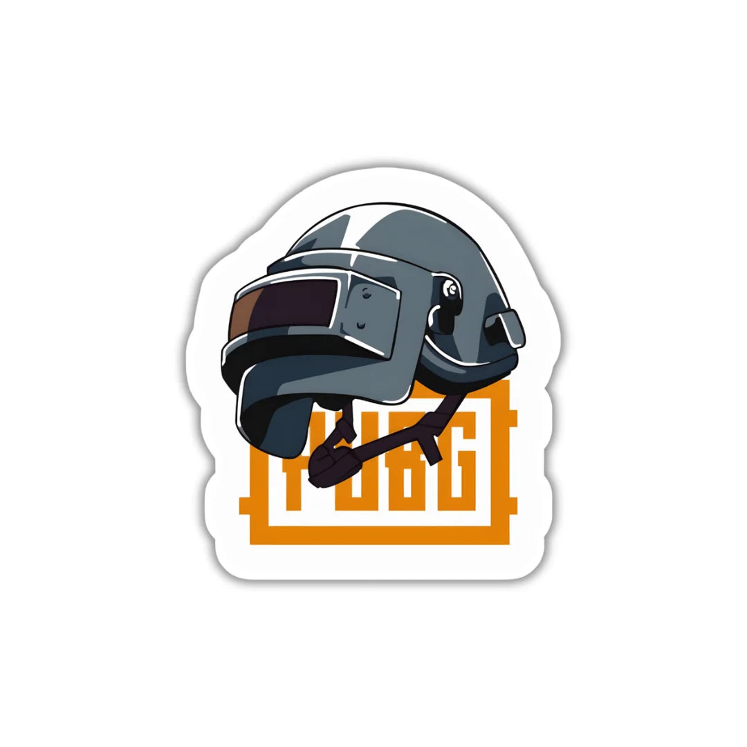 PUBG design sticker with stylish high-quality printing, durable finish and zero-residue removal by Drache