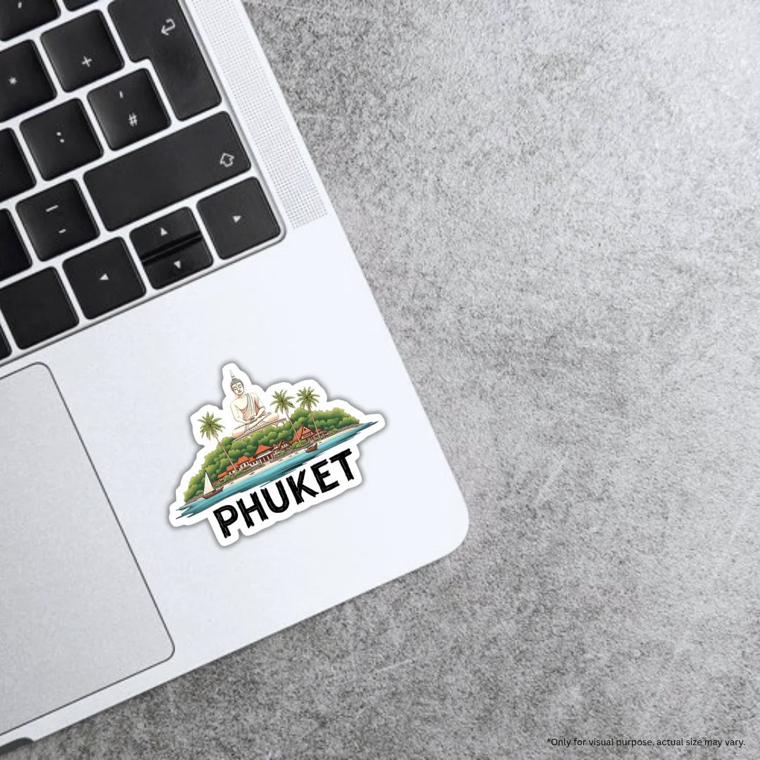 Phuket themed sticker with premium printing, waterproof quality and scratch-resistant finish by Drache
