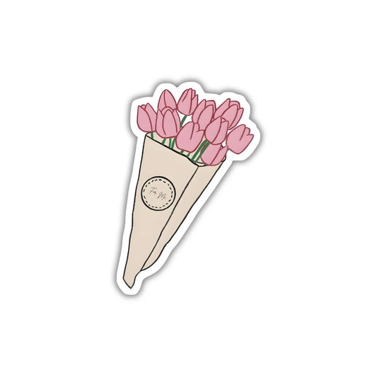 Pink Bouquet design sticker with stylish high-quality printing, durable finish and zero-residue removal by Drache