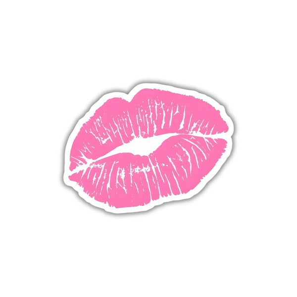 Pink Lips design sticker with stylish high-quality printing, durable finish and zero-residue removal by Drache