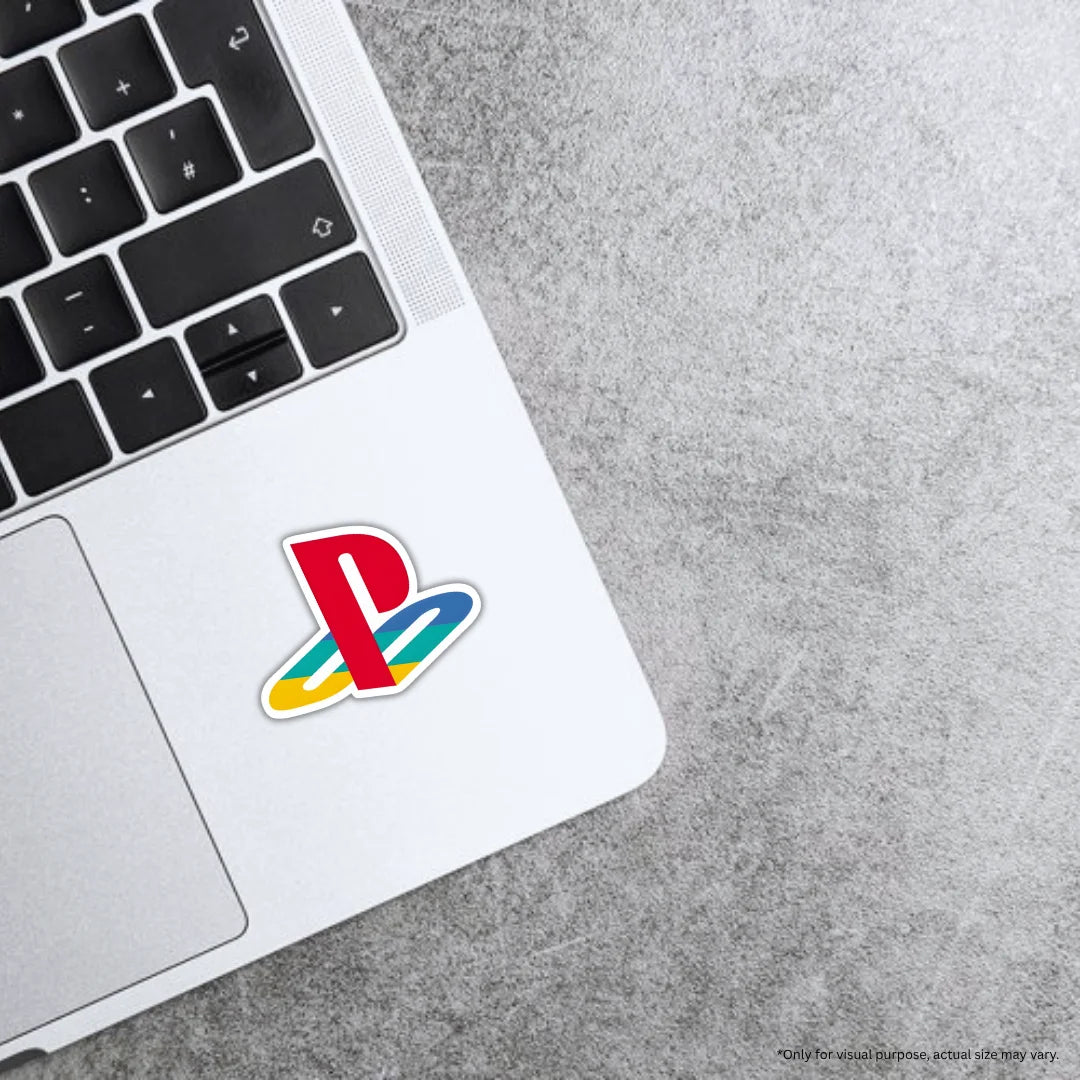 PlayStation Logo sticker featuring a recognizable gaming console logo design, premium printing, waterproof quality and scratch-resistant finish