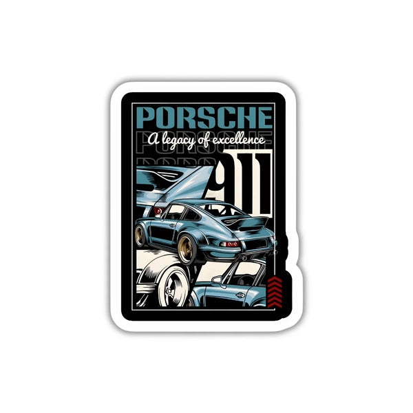 Porsche Sticker high-quality premium sticker with zero residue by Drache