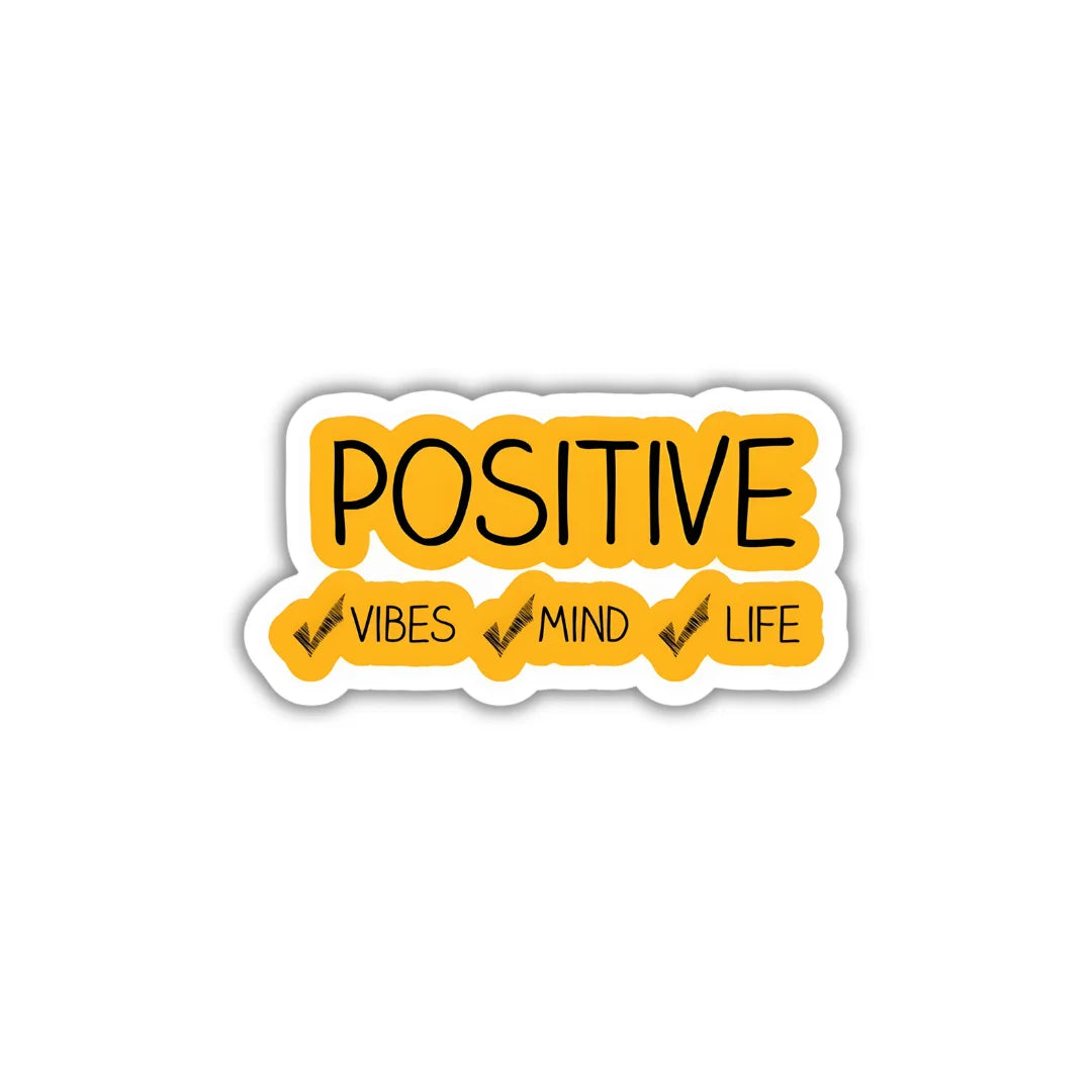Positive Ticks design sticker with stylish high-quality printing, durable finish and zero-residue removal by Drache