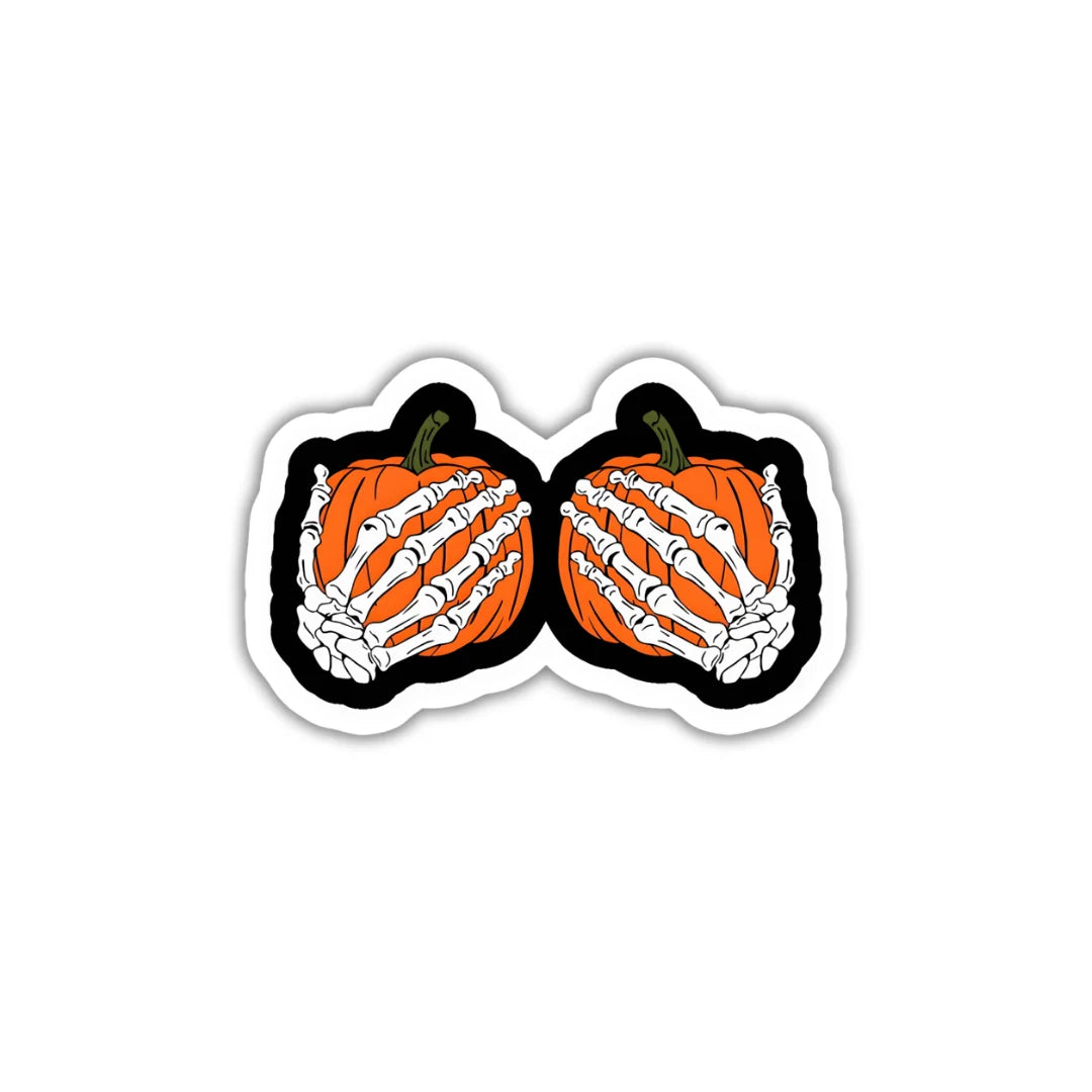Pumpkins sticker featuring a cute pumpkin-themed design, premium printing, waterproof quality and scratch-resistant finish