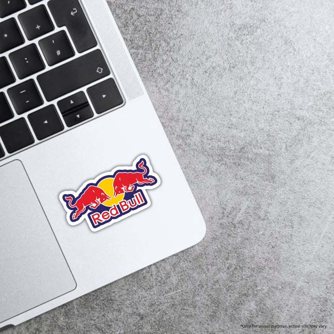 Red Bull Logo sticker featuring a bold motorsport-inspired design, premium printing, waterproof quality and scratch-resistant finish