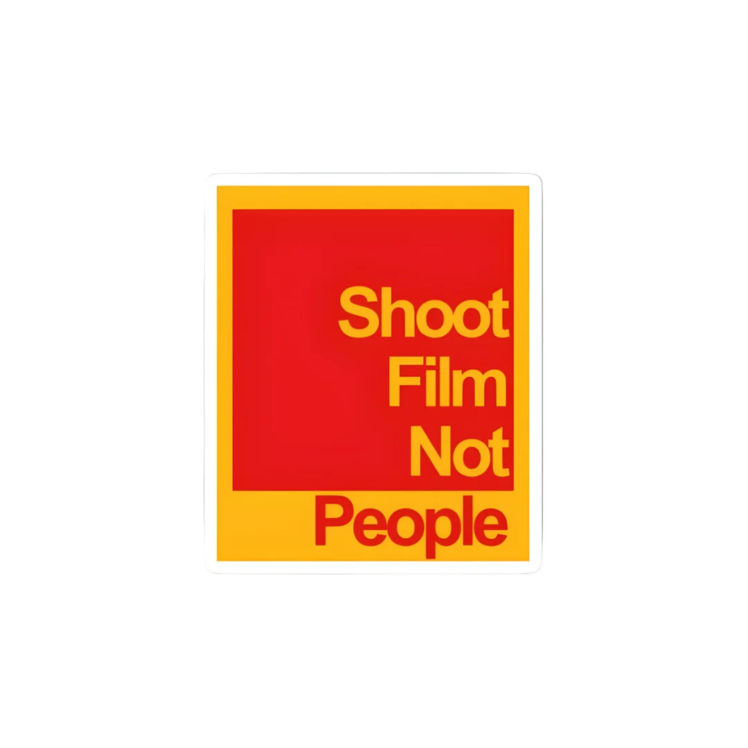Shoot Film sticker featuring a creative photography and filmmaking-inspired design, premium printing, waterproof quality and scratch-resistant finish