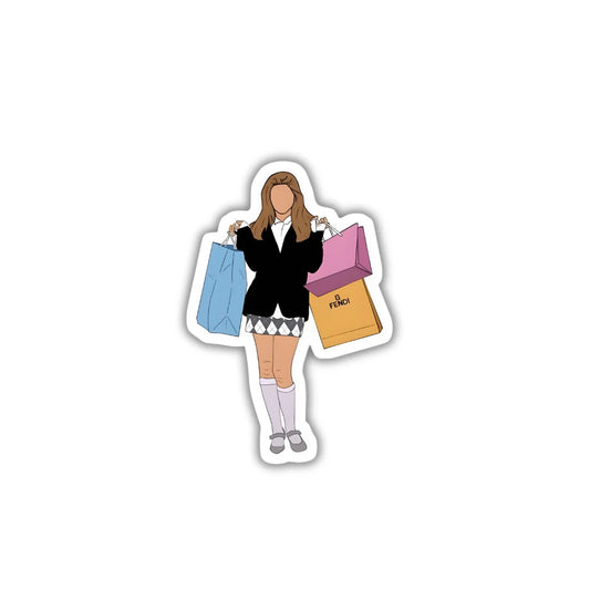 Shoppy Girl design sticker with stylish high-quality printing, durable finish and zero-residue removal by Drache