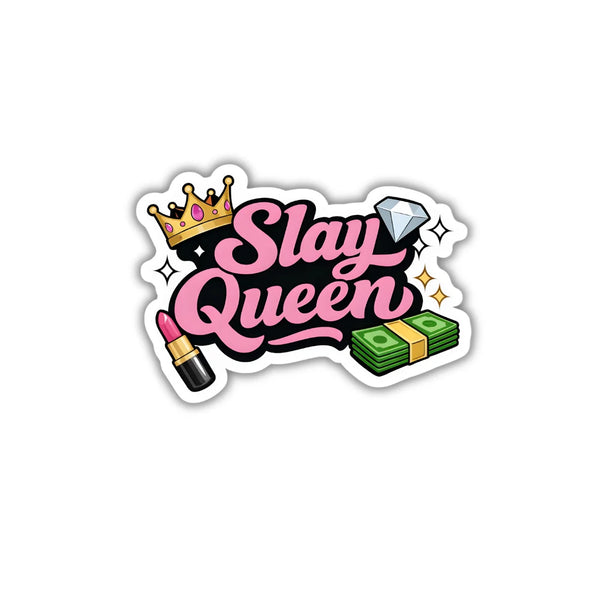 Slay Queen design sticker with stylish high-quality printing, durable finish and zero-residue removal by Drache