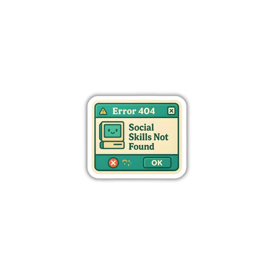 Social Skills Dead design sticker with stylish high-quality printing, durable finish and zero-residue removal by Drache