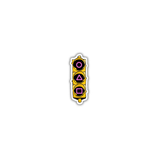 Squid Game Traffic Light high-quality premium sticker with zero residue by Drache