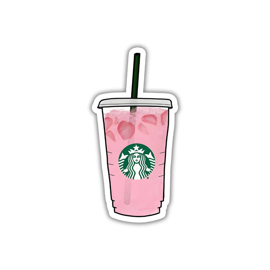Starbucks Pink Drink design sticker with stylish high-quality printing, durable finish and zero-residue removal by Drache