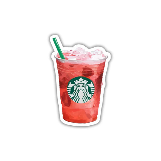 Starbucks Red Drink design sticker with stylish high-quality printing, durable finish and zero-residue removal by Drache