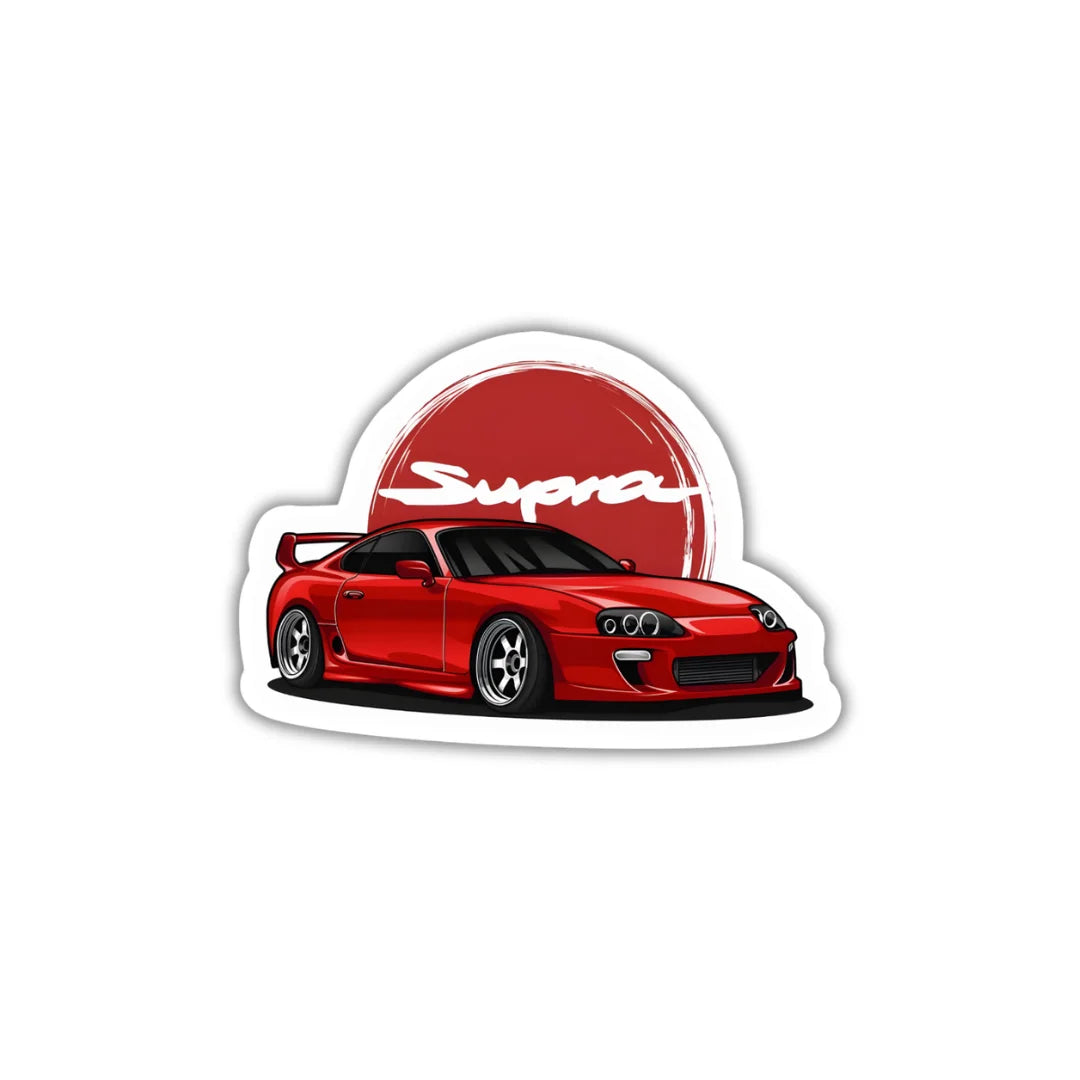 Supra car design sticker with crisp high-quality printing, durable finish and zero-residue removal by Drache