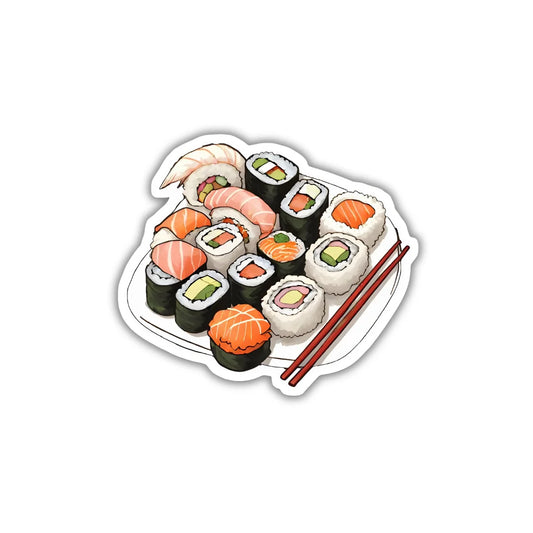 Sushi Plate design sticker with stylish high-quality printing, durable finish and zero-residue removal by Drache