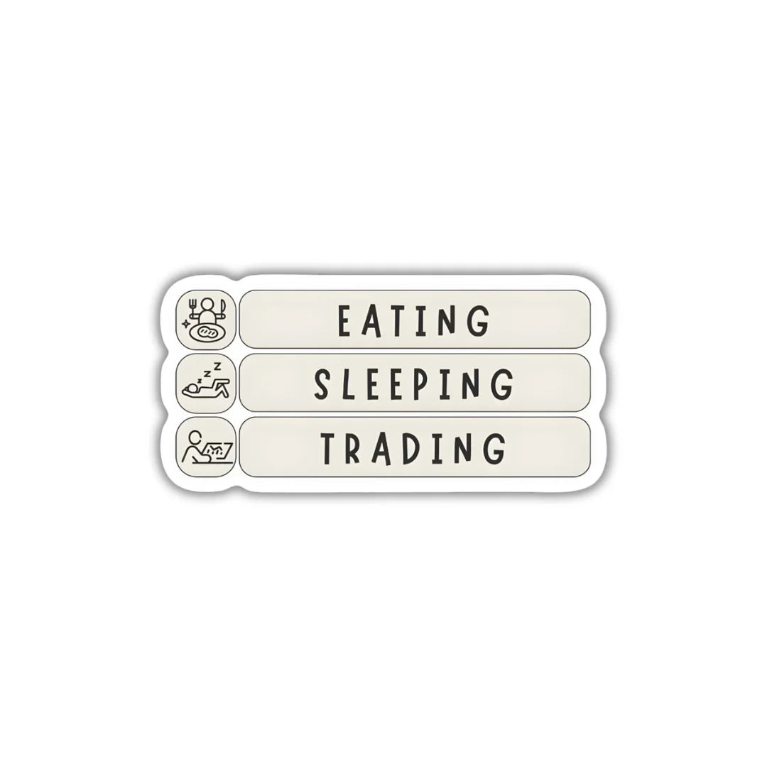 Trading Routine design sticker with stylish high-quality printing, durable finish and zero-residue removal by Drache
