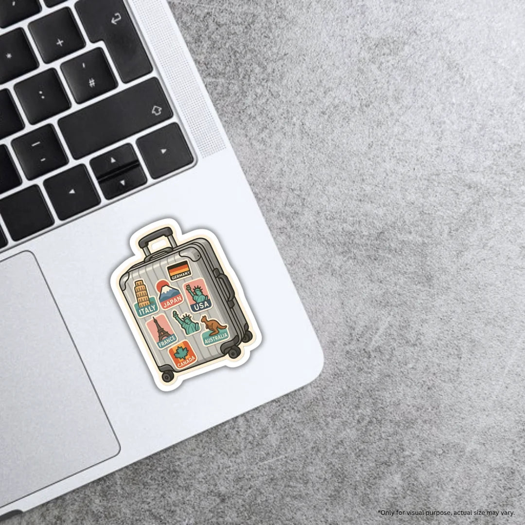 Travel Suitcase design with a premium waterproof and scratch-resistant sticker finish by Drache