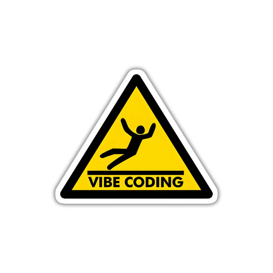 Vibe Coding Sign tech sticker with crisp high-quality printing, durable finish and zero-residue removal by Drache