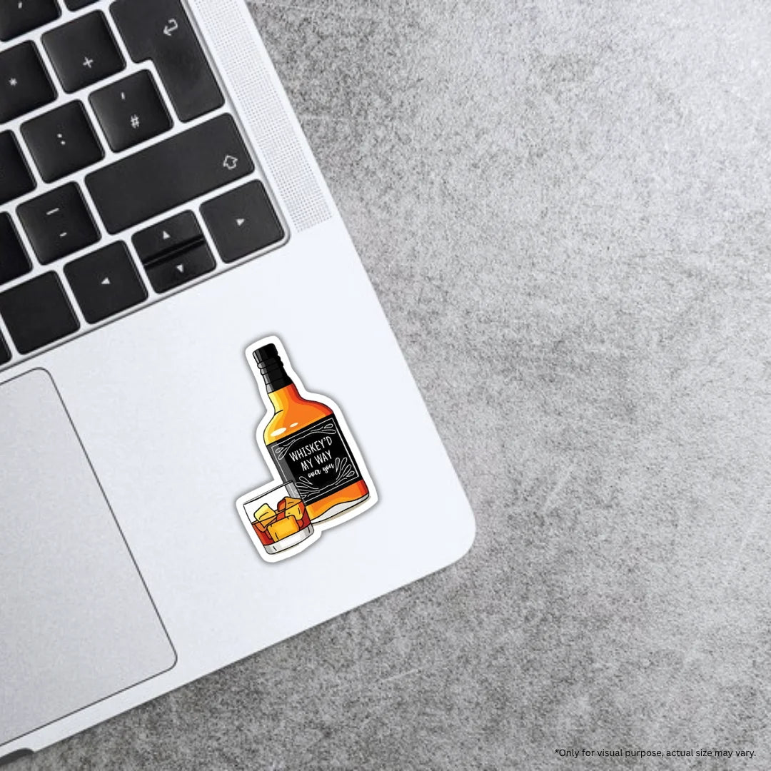 Whiskey design sticker with stylish high-quality printing, durable finish and zero-residue removal by Drache