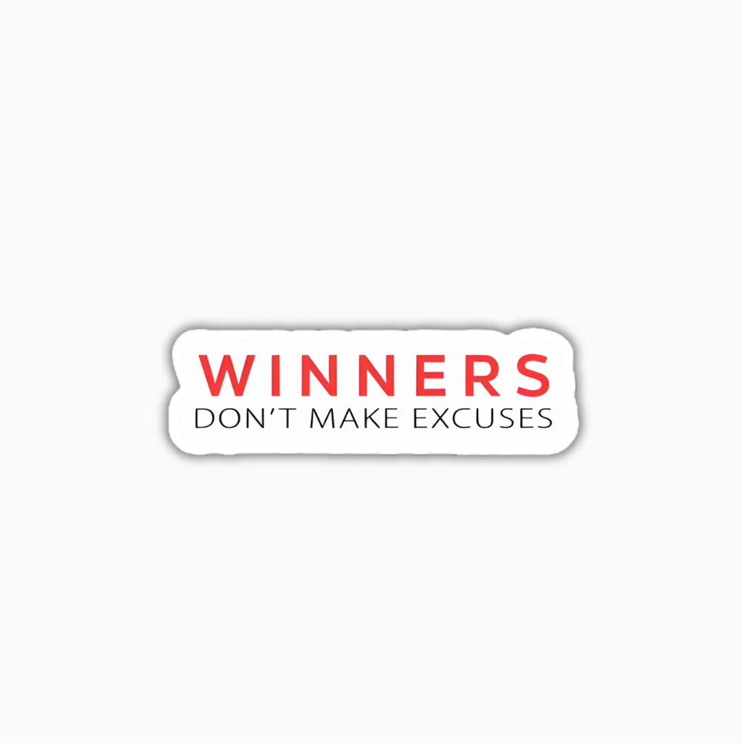 Winner Quote design sticker with stylish high-quality printing, durable finish and zero-residue removal by Drache