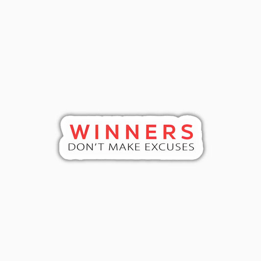 Winner Quote design sticker with stylish high-quality printing, durable finish and zero-residue removal by Drache